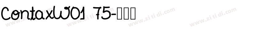 ContaxW01 75字体转换